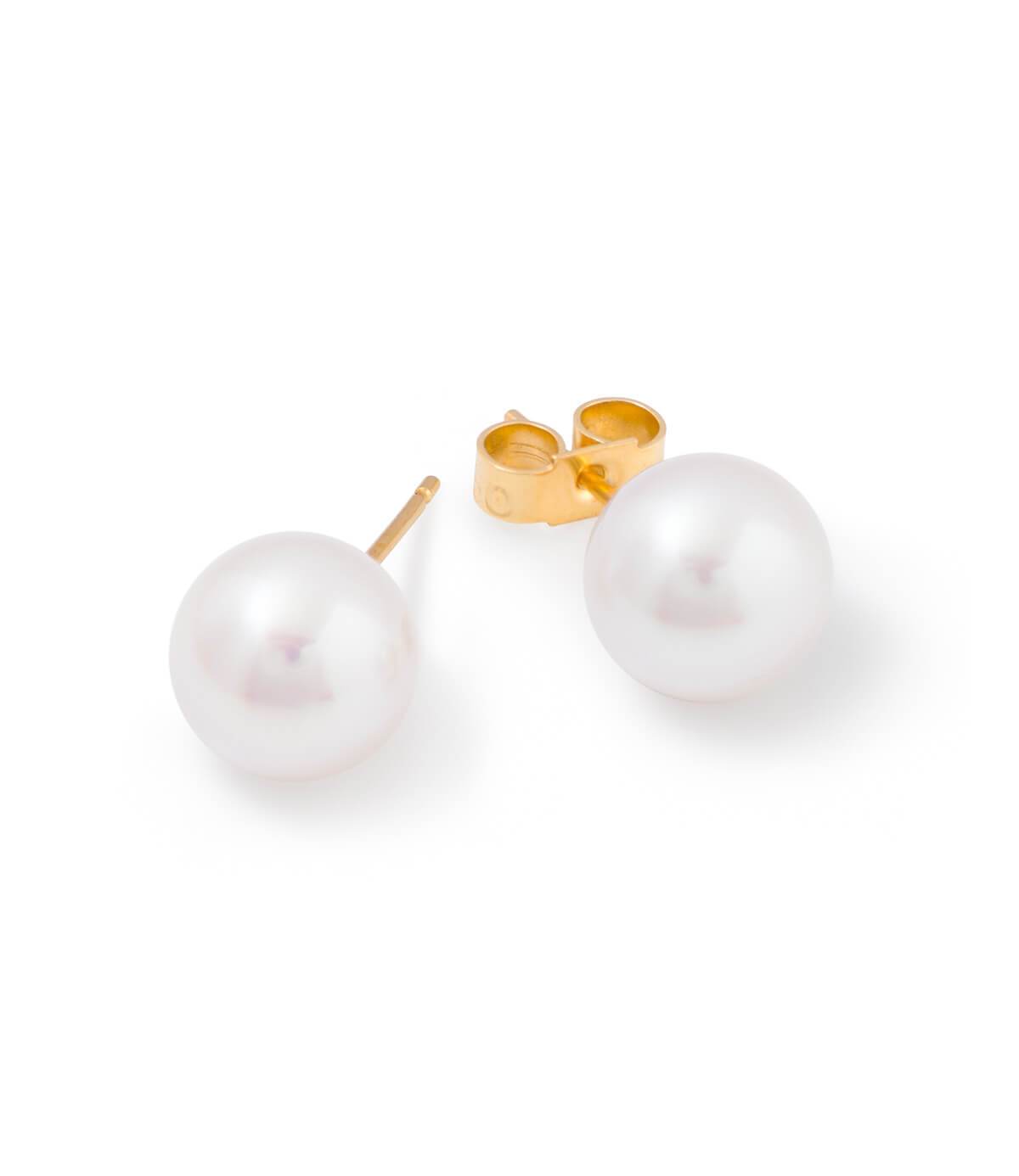 akoya pearl earrings 18k yellow gold