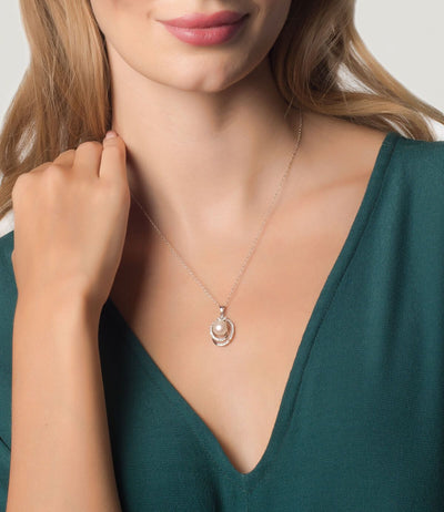 Pearl Pendant Necklace in Sterling Silver Callista Freshwater