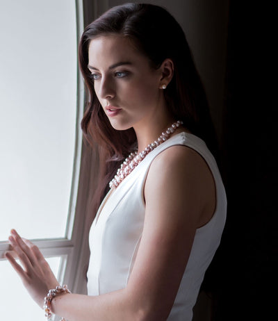 Baroque Pearl Necklace Pink Freshwater