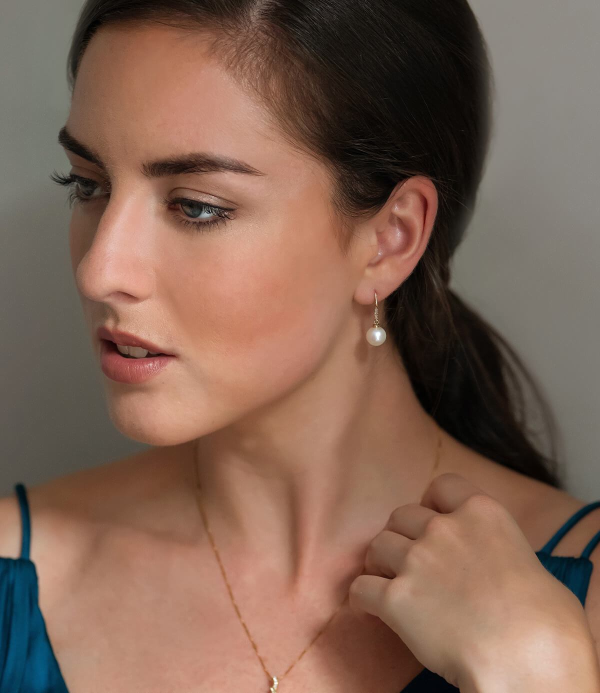 Freshwater Pearl Drop Earrings Bella Gold Vermeil