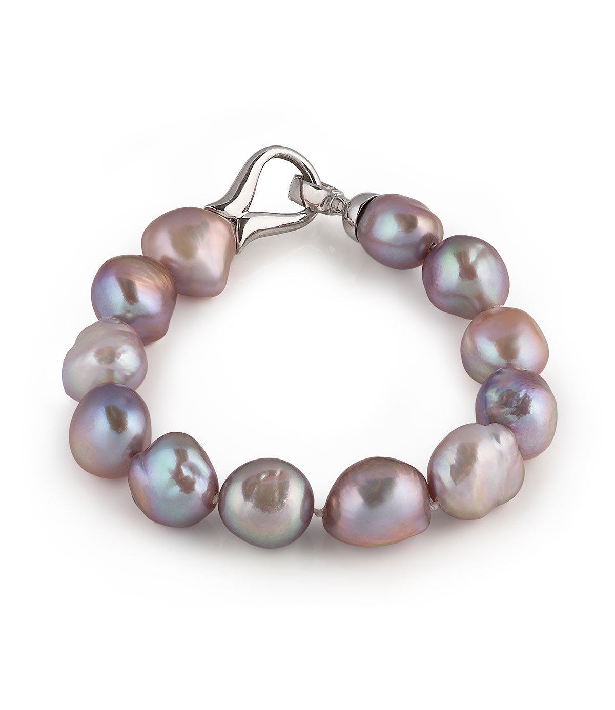 Pearl Bracelet Pink Baroque Sterling Silver
