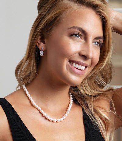 Freshwater Pearl Necklace Classic Oval