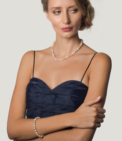 Luxury Pearl Bracelet in 18k Yellow Gold Freshwater Multi color