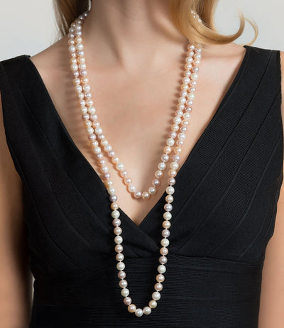 Multicolor Extra Long Freshwater Pearl Necklace
