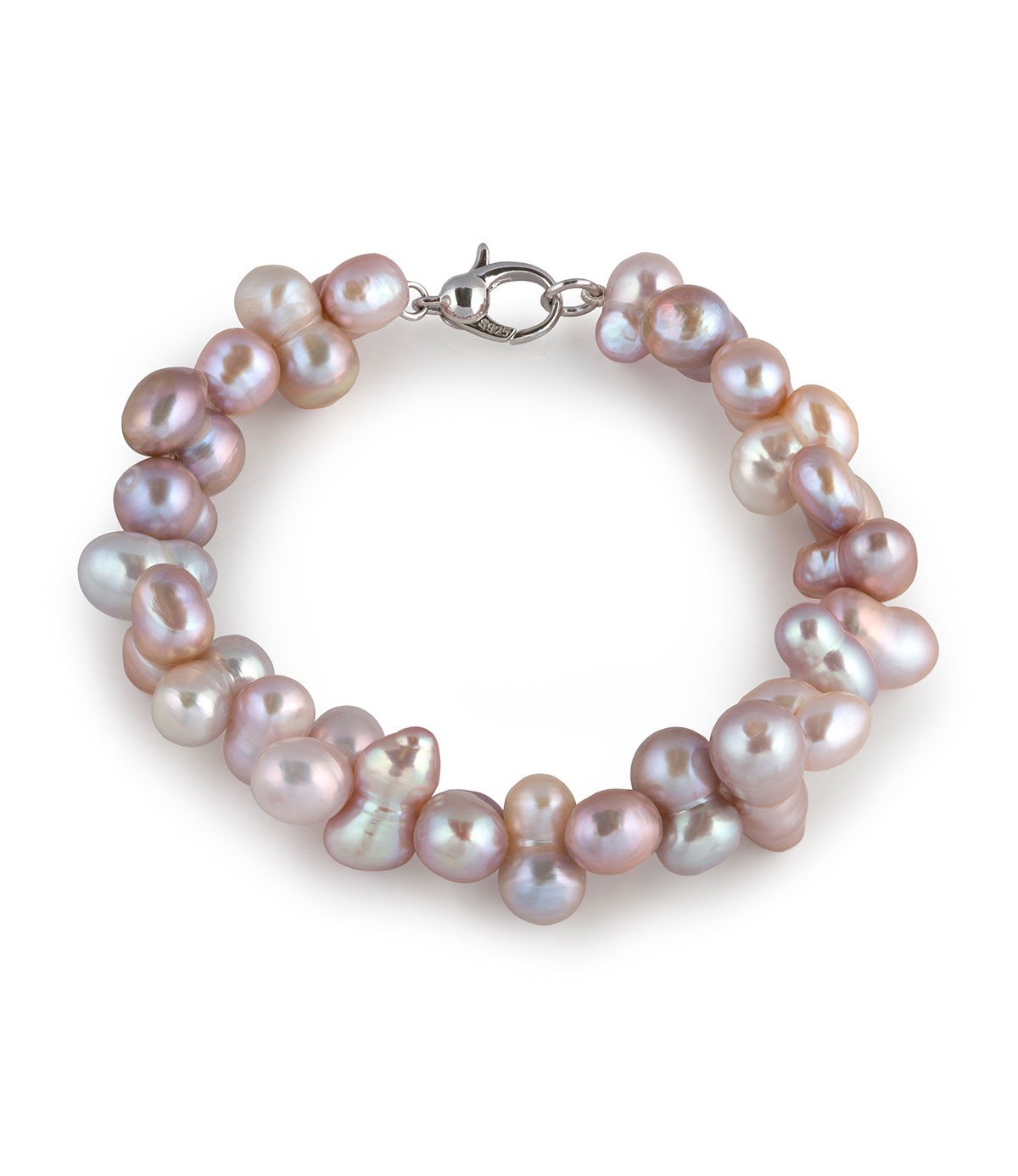 Pearl Bracelet Rare Baroque in Sterling Silver